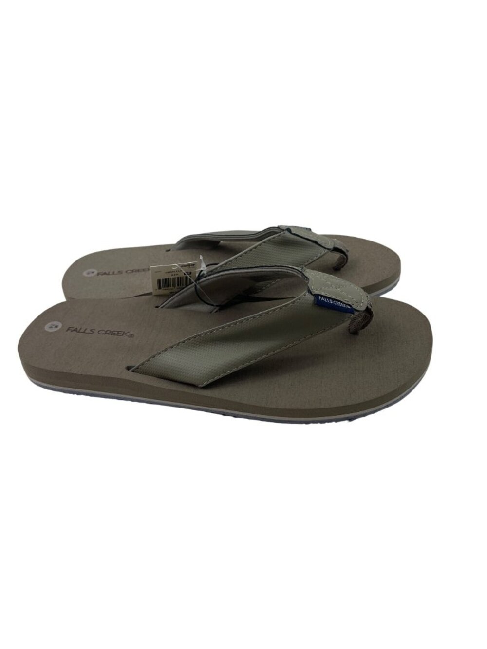 Falls Creek Mens Size Medium (7-8) Taupe Flip Flops Sandals - Picture 7 of 9